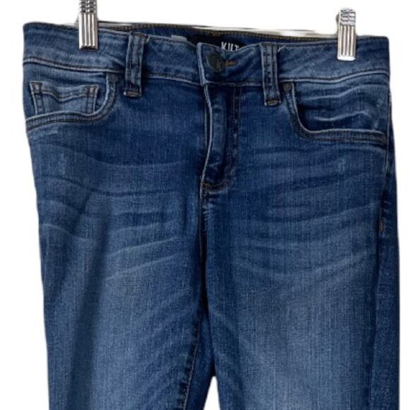 Kut from the Kloth Connie Ankle Skinny Raw Hem Medium Wash Mid Rise Jeans Size 0 - Picture 5 of 11